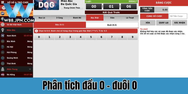 Soi cầu lô đề W88