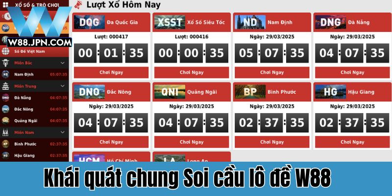 Khái quát chung Soi cầu lô đề W88